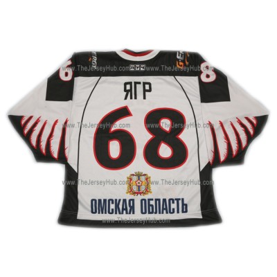 Avangard Omsk 2010-11 Russian Hockey Jersey Jagr Light