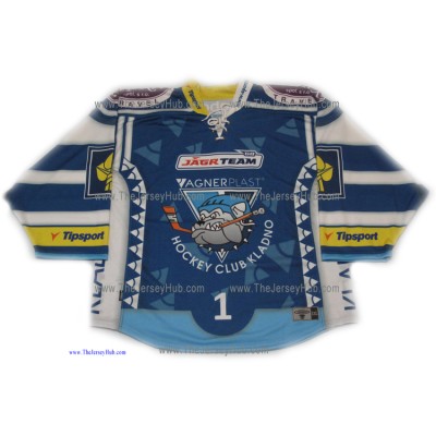 HC Vagnerplast Kladno 2010-11 Czech Extraliga #1 Goalie Hockey Jersey Dark HC Vagnerplast Kladno 2010-11 Czech Extraliga #1 Goalie Hockey Jersey Dark