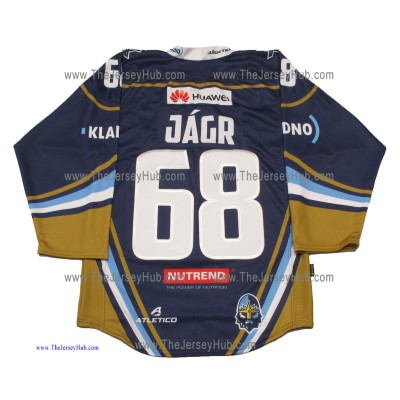 Rytiri Kladno Knights 2017-18 Czech Extraliga PRO Hockey Jersey Jaromir Jagr Dark Rytiri Kladno Knights 2017-18 Czech Extraliga PRO Hockey Jersey Jaromir Jagr Dark