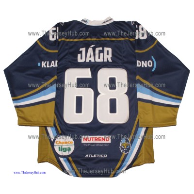 Rytiri Kladno Knights 2018-19 Czech Extraliga PRO Hockey Jersey Jaromir Jagr Dark Rytiri Kladno Knights 2018-19 Czech Extraliga PRO Hockey Jersey Jaromir Jagr Dark
