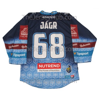 Rytiri Kladno Knights 2019-20 Czech Extraliga Hockey Jersey Jaromir Jagr Dark Rytiri Kladno Knights 2019-20 Czech Extraliga Hockey Jersey Jaromir Jagr Dark