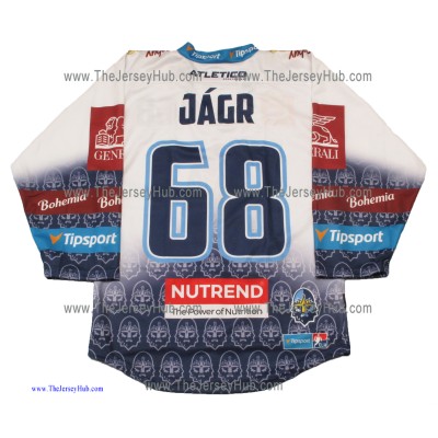 Rytiri Kladno Knights 2019-20 Czech Extraliga Hockey Jersey Jaromir Jagr Light Rytiri Kladno Knights 2019-20 Czech Extraliga Hockey Jersey Jaromir Jagr Light