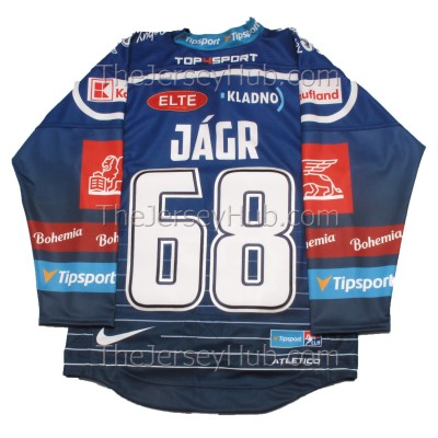 Rytiri Kladno Knights 2021-22 Czech Extraliga PRO Hockey Jersey Jaromir Jagr Dark Rytiri Kladno Knights 2021-22 Czech Extraliga PRO Hockey Jersey Jaromir Jagr Dark