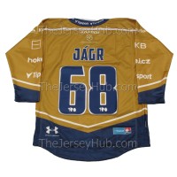 Rytiri Kladno Knights 2024-25 Czech Extraliga PRO Gold Hockey Jersey Jaromir Jagr Dark