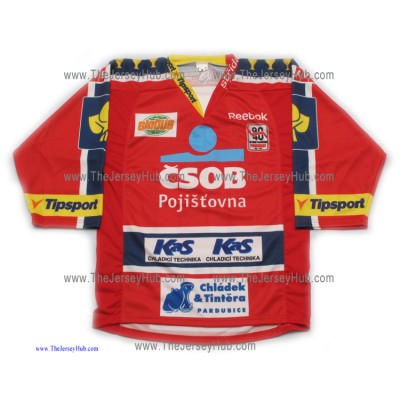 HC ČSOB Pojišťovna Pardubice 2012-13 Czech Extraliga Hockey Jersey David Krejci Dark HC ČSOB Pojišťovna Pardubice 2012-13 Czech Extraliga Hockey Jersey David Krejci Dark