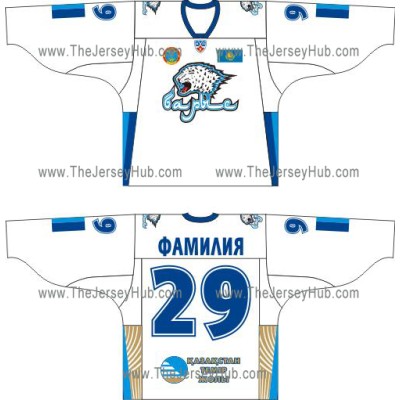 Barys Astana 2010-11 Russian Hockey Jersey Light Barys Astana 2010-11 Russian Hockey Jersey Light