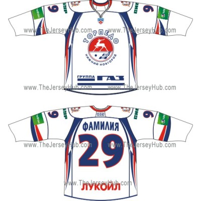 Torpedo Nizhny Novgorod 2010-11 Russian Hockey Jersey Light Torpedo Nizhny Novgorod 2010-11 Russian Hockey Jersey Light