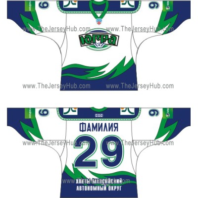 Yugra Khanty-Mansiysk 2010-11 Russian Hockey Jersey Light Yugra Khanty-Mansiysk 2010-11 Russian Hockey Jersey Light