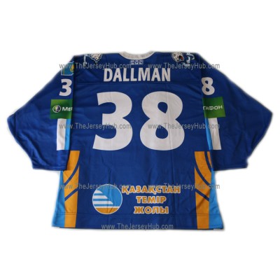 Barys Astana 2011-12 Russian Hockey Jersey Dallman Dark