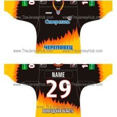 Severstal Cherepovets 2011-12 Russian Hockey Jersey Dark