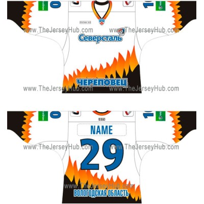 Severstal Cherepovets 2011-12 Russian Hockey Jersey Light