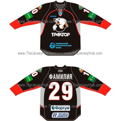 Traktor Tractor Chelyabinsk 2011-12 Russian Hockey Jersey Dark Traktor Tractor Chelyabinsk 2011-12 Russian Hockey Jersey Dark