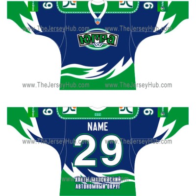 Yugra Khanty-Mansiysk 2011-12 Russian Hockey Jersey Dark Yugra Khanty-Mansiysk 2011-12 Russian Hockey Jersey Dark
