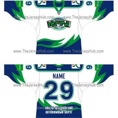 Yugra Khanty-Mansiysk 2011-12 Russian Hockey Jersey Light Yugra Khanty-Mansiysk 2011-12 Russian Hockey Jersey Light