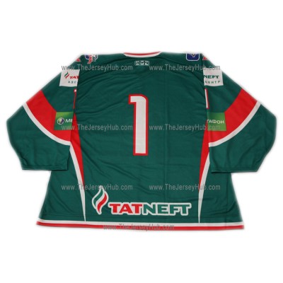 Ak Bars Kazan 2012-13 #1 Goalie Russian Hockey Jersey Dark Ak Bars Kazan 2012-13 #1 Goalie Russian Hockey Jersey Dark
