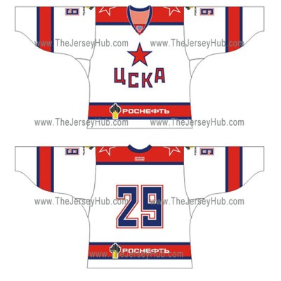 CSKA Moscow 2012-13 Russian Hockey Jersey Light