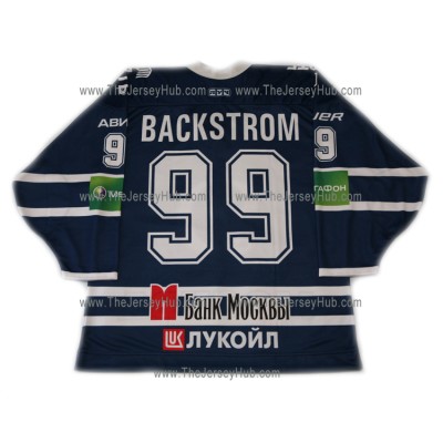 Dynamo Moscow 2012-13 Russian Hockey Jersey Nicklas Backstrom Dark