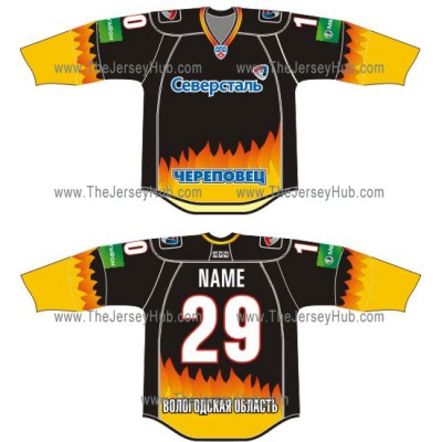Severstal Cherepovets 2012-13 Russian Hockey Jersey Dark