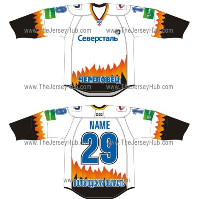 Severstal Cherepovets 2012-13 Russian Hockey Jersey Light