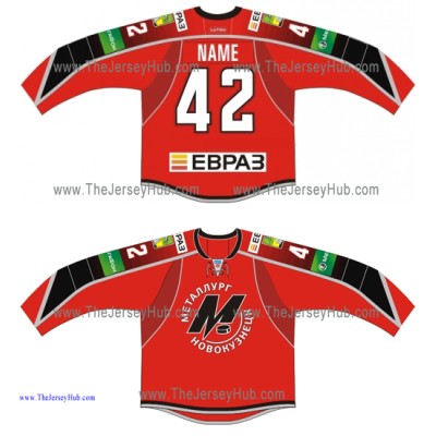 Metallurg Novokuznetsk 2013-14 Russian Hockey Jersey Dark Metallurg Novokuznetsk 2013-14 Russian Hockey Jersey Dark