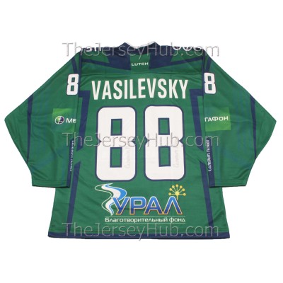 Salavat Yulayev Ufa 2013-14 KHL Hockey Jersey Andrei Vasilevskiy Vasilevsky Dark Salavat Yulayev Ufa 2013-14 KHL Hockey Jersey Andrei Vasilevskiy Vasilevsky Dark