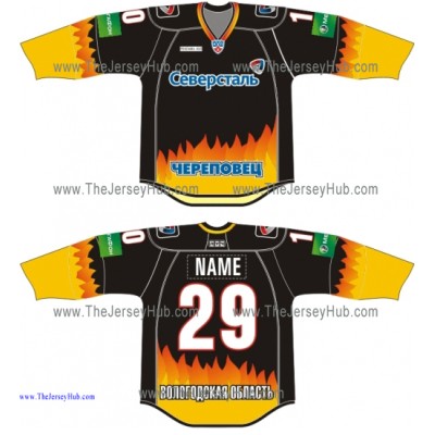 Severstal Cherepovets KHL 2014-15 Russian Hockey Jersey Dark Severstal Cherepovets KHL 2014-15 Russian Hockey Jersey Dark