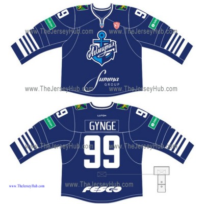 Admiral Vladivostok KHL 2014-15 Russian Hockey Jersey Dark Admiral Vladivostok KHL 2014-15 Russian Hockey Jersey Dark
