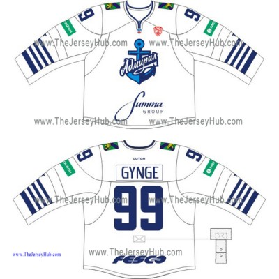 Admiral Vladivostok KHL 2014-15 Russian Hockey Jersey Light Admiral Vladivostok KHL 2014-15 Russian Hockey Jersey Light