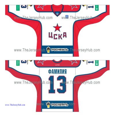 CSKA Moscow KHL 2014-15 Russian Hockey Jersey Light CSKA Moscow KHL 2014-15 Russian Hockey Jersey Light