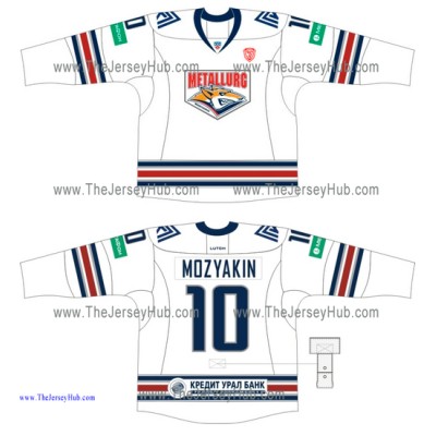 Metallurg Magnitogorsk Yurov KHL 2014-15 Russian Hockey Jersey Light Metallurg Magnitogorsk Yurov KHL 2014-15 Russian Hockey Jersey Light