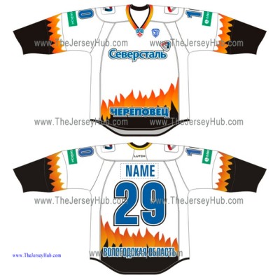 Severstal Cherepovets KHL 2014-15 Russian Hockey Jersey Light Severstal Cherepovets KHL 2014-15 Russian Hockey Jersey Light