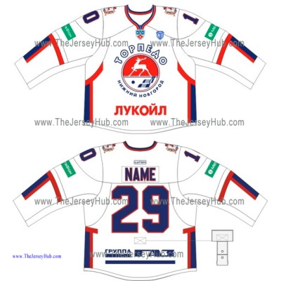 Torpedo Nizhny Novgorod KHL 2014-15 Russian Hockey Jersey Light Torpedo Nizhny Novgorod KHL 2014-15 Russian Hockey Jersey Light