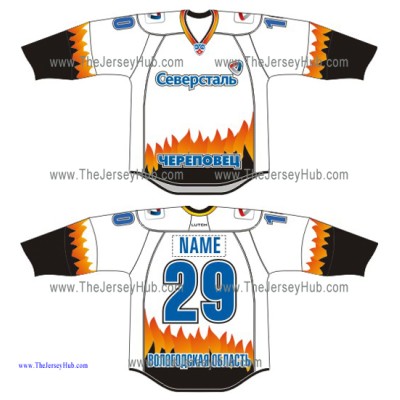 Severstal Cherepovets KHL 2015-16 Russian Hockey Jersey Light Severstal Cherepovets KHL 2015-16 Russian Hockey Jersey Light