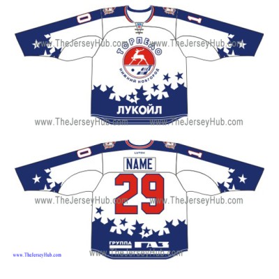 Torpedo Nizhny Novgorod KHL 2015-16 Russian Hockey Jersey Light Torpedo Nizhny Novgorod KHL 2015-16 Russian Hockey Jersey Light