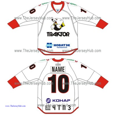 Traktor Tractor Chelyabinsk KHL 2015-16 Russian Hockey Jersey Light