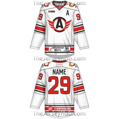 Avtomobilist Yekaterinburg KHL 2016-17 Russian Hockey Jersey Light