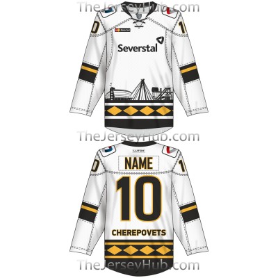 Severstal Cherepovets KHL 2016-17 Russian Hockey Jersey Light