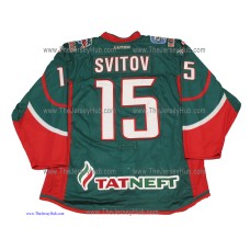 AK Bars Kazan 2017-18 Russian Hockey PRO Jersey Alexander Svitov #15 Dark