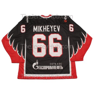 Avangard Omsk KHL 2017-18 Russian Hockey Jersey Ilya Mikheyev #66 Dark