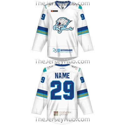 Barys Astana KHL 2017-18 Russian Hockey Jersey Light Barys Astana KHL 2017-18 Russian Hockey Jersey Light