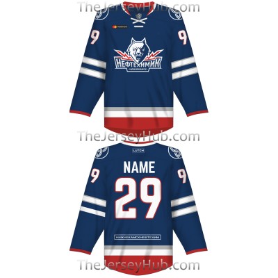Neftekhimik Nizhnekamsk KHL 2017-18 Russian Hockey Jersey Dark
