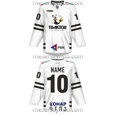 Traktor Tractor Chelyabinsk KHL 2017-18 Russian Hockey Jersey Light