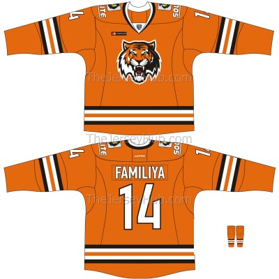 Amur Khabarovsk KHL 2018-19 Russian Hockey Jersey Dark