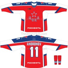CSKA Moscow KHL 2018-19 Russian Hockey Jersey Dark CSKA Moscow KHL 2018-19 Russian Hockey Jersey Dark