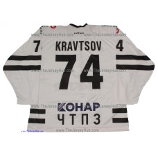 Traktor Tractor Chelyabinsk 2018-19 Russian Hockey Jersey Vitali Kravtsov #74 Light Traktor Tractor Chelyabinsk 2018-19 Russian Hockey Jersey Vitali Kravtsov #74 Light