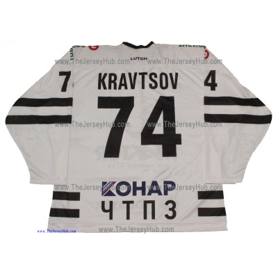 Traktor Tractor Chelyabinsk 2018-19 Russian Hockey Jersey Vitali Kravtsov #74 Light Traktor Tractor Chelyabinsk 2018-19 Russian Hockey Jersey Vitali Kravtsov #74 Light