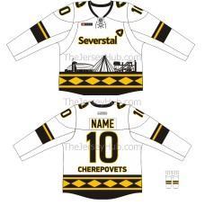 Severstal Cherepovets KHL 2018-19 Russian Hockey Jersey Dark Severstal Cherepovets KHL 2018-19 Russian Hockey Jersey Dark