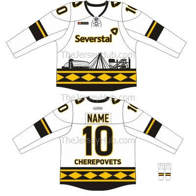 Severstal Cherepovets KHL 2018-19 Russian Hockey Jersey Dark