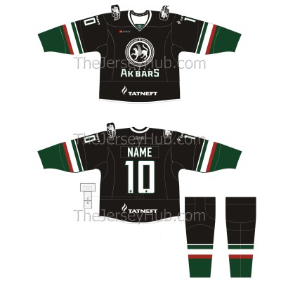 Ak Bars Kazan KHL 2019-20 Russian Hockey Jersey Dark Alternate