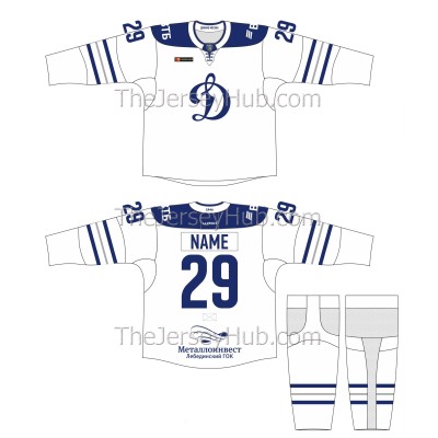 Dynamo Dinamo Moscow KHL 2019-20 Russian Hockey Jersey Light